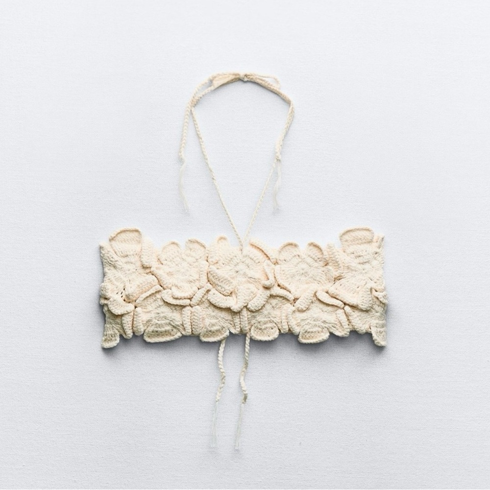 NWT - ZARA FLORAL BANDEAU TOP